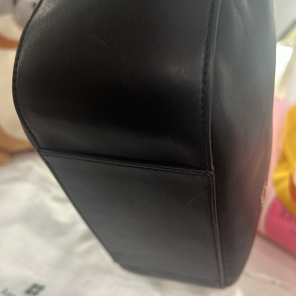 Kate Spade leather bag with dust bag and shopping bag. EUC black - Picture 11 of 17